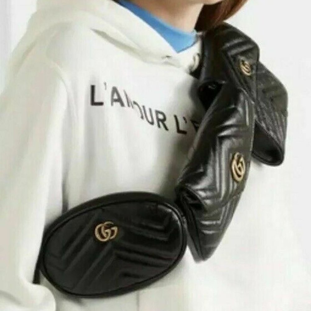 **SOLD**NIB Gucci GG Marmont 2.0 Triple Pouch Leather Belt